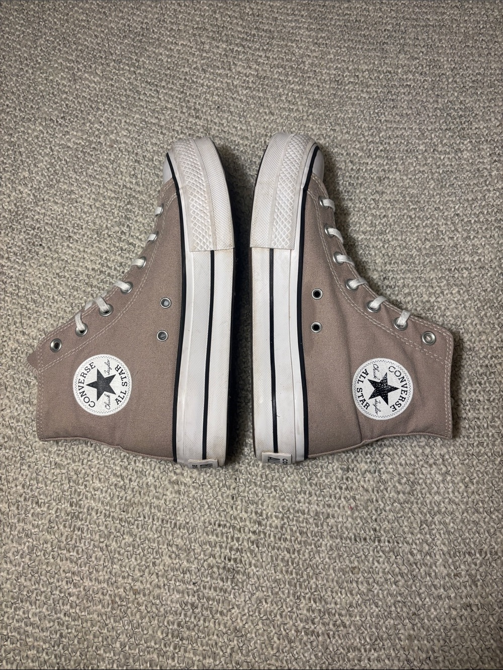 Converse Chuck Taylor All Star Lift Platform Hi Top Sneakers Wonder Stone - Picture 4 of 11